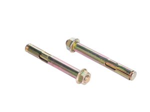 Sleeve Anchor with Hex Flange Nut (Flange Head) - Yellow Zinc Anti-Vibration Masonry Bolt
