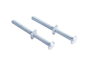 Mushroom Head Roofing Bolts with Square Nuts (Zinc Plated) - Cross Slotted / Grade 4.8 - Manufacturer Direct