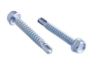 Hex Washer Head Self-Drilling Screw (DIN 7504K / Tek Screw) - Zinc/Ruspert Plated Metal Fastener