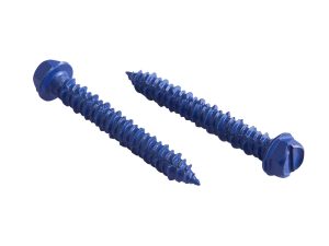 Hex Washer Head Slotted Concrete Screw (Blue Ruspert) - Heavy Duty Masonry Anchor