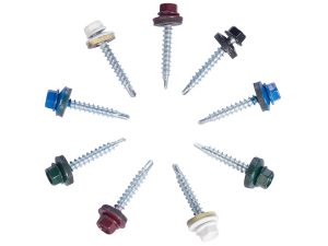 Painted Hex Head Self Drilling Roofing Screws with EPDM Washer - Factory Direct