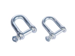 European Type Large Dee Shackle (Screw Pin) - Galvanized Commercial Rigging Shackle