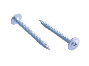Modified Truss Head Self-Tapping Screw (Sharp Point / K-Lathe) - Zinc Plated Wide Head Fastener