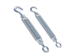 Galvanized Turnbuckle (DIN 1480) - Hook & Eye Type - Wire Rope Tensioner / Rigging Screw