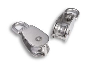 Stainless Steel Swivel Pulley Block (Single Sheave) - Marine Grade Lifting Rope Wheel