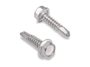 Stainless Steel Hex Washer Head Self Drilling Screws / Tek Screws (DIN 7504 K) - 410 Hardened / 304 / 316 - Manufacturer Direct