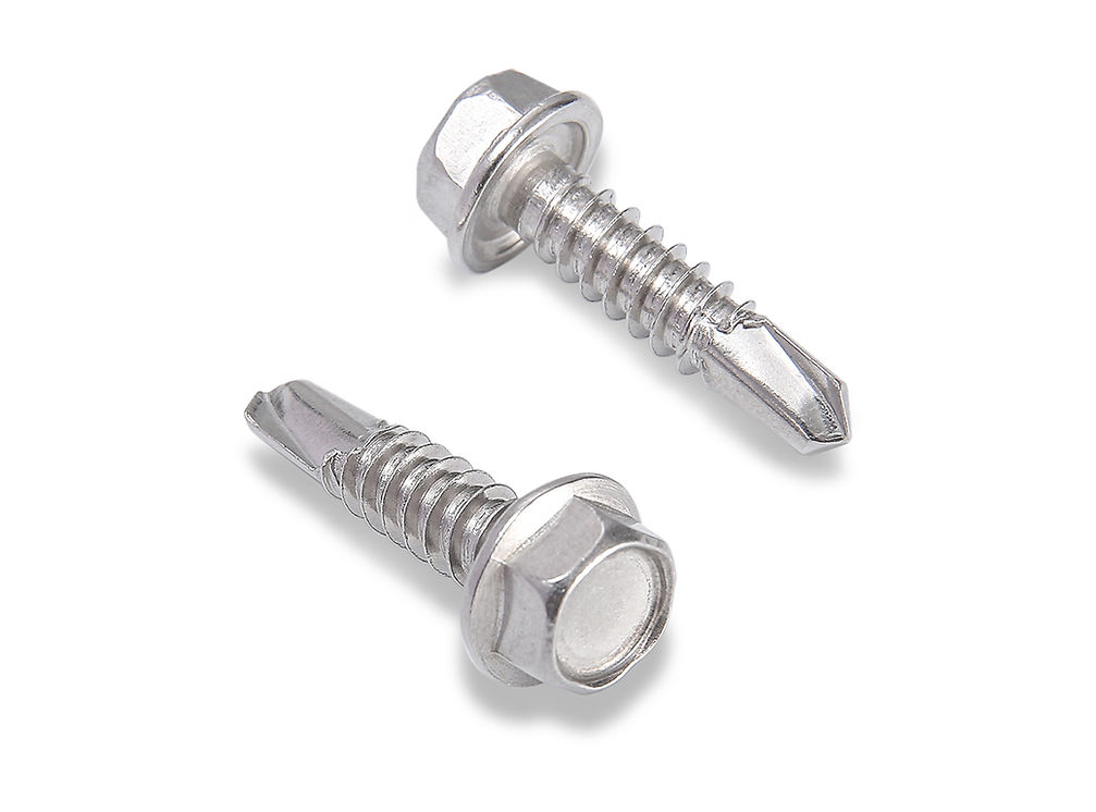 Stainless Steel Hex Washer Head Self Drilling Screws / Tek Screws (DIN 7504 K) - 410 Hardened / 304 / 316 - Manufacturer Direct