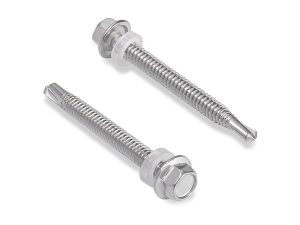 Stainless Steel Hex Washer Head Self-Drilling Screw (DIN 7504K) - With EPDM Bonded Washer for Roofing & Solar
