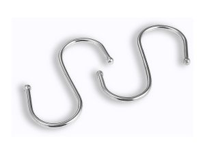 Stainless Steel S Hook (Ball End) - Heavy Duty Metal Hanger for Kitchen & Closet