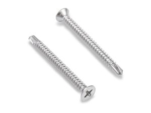 Stainless Steel Flat Head Self Drilling Screws / Tek Screws (Phillips Drive) - 410 Hardened / 304 / 316 - Manufacturer Direct