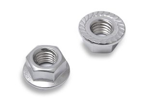 Stainless Steel Hex Flange Nut (DIN 6923 / ISO 4161) - Serrated Anti-Vibration Lock Nut A2-70